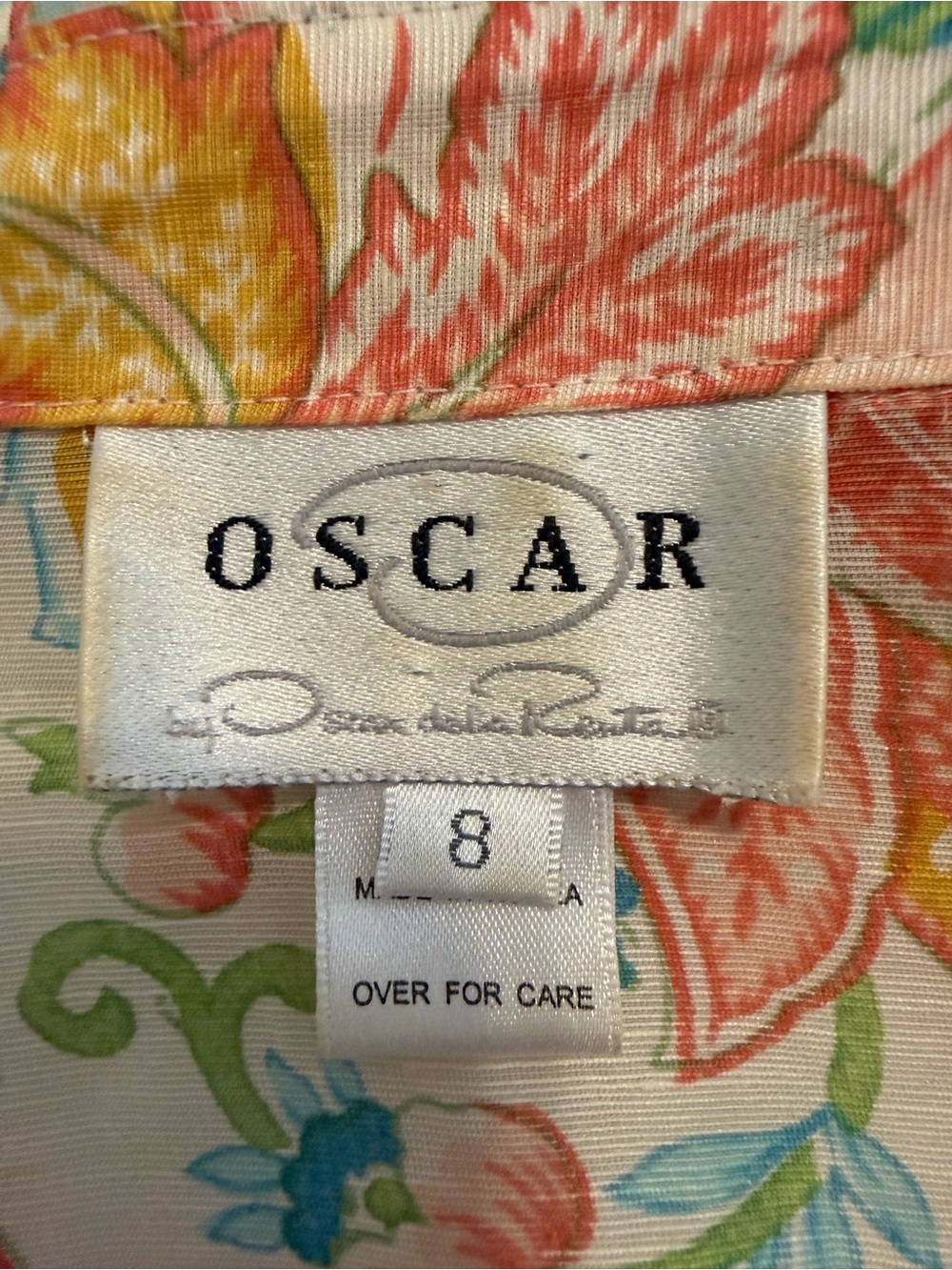 Vintage Oscar de la Renta Floral Button-Front Blouse (read description) - Picture 3 of 11
